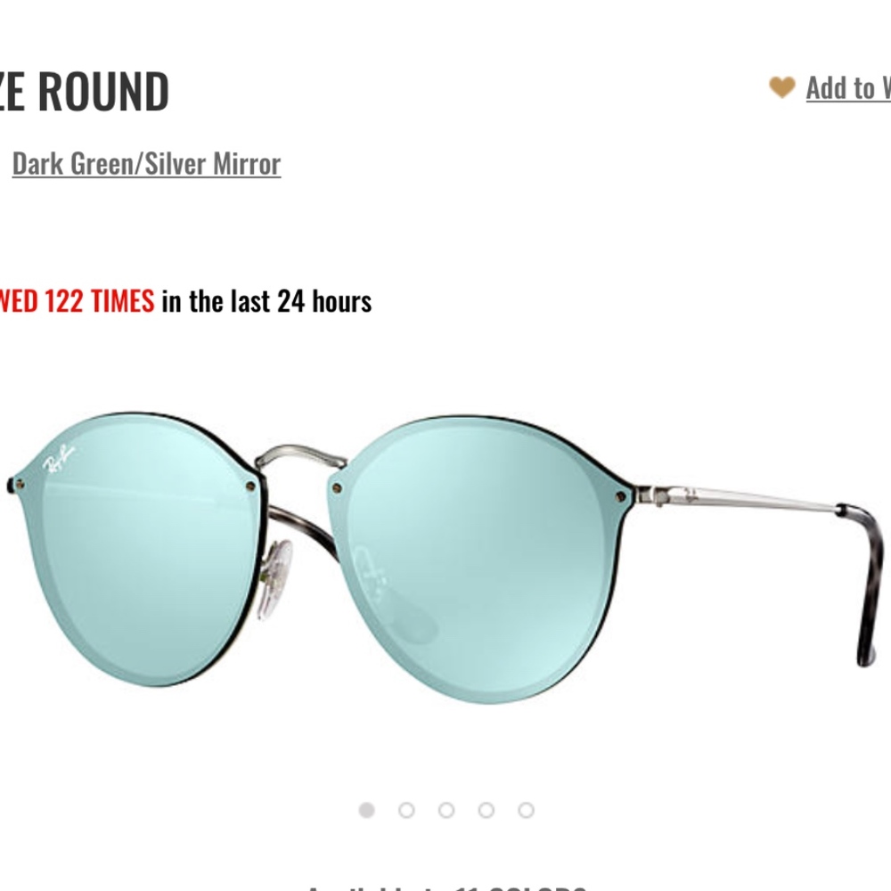 Ray Ban Blaze Round Mirror Sunglasses